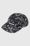 Supreme Floral Jacquard Camp Cap In Black, Men's At Urban Outfitters
