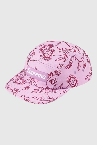 Supreme Floral Jacquard Camp Cap In Purple, Men's At Urban Outfitters