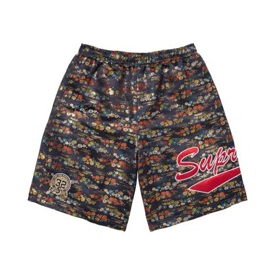 Pre-owned Supreme Floral Jacquard Short 'navy' | Blue | Men's Size S