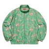 Supreme Floral Silk Track Jacket 'green Tan' In Multi