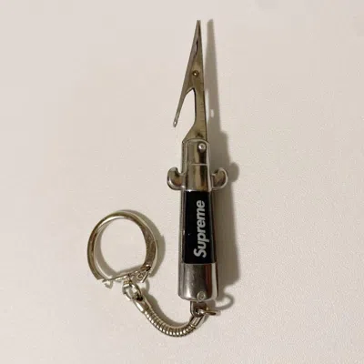 Pre-owned Supreme Folding Roach Clip Switch Blade Keychain