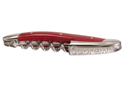 Pre-owned Supreme Forge De Laguiole Corkscrew In Red