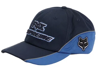 Pre-owned Supreme Fox Racing 6panel In Navy Blue