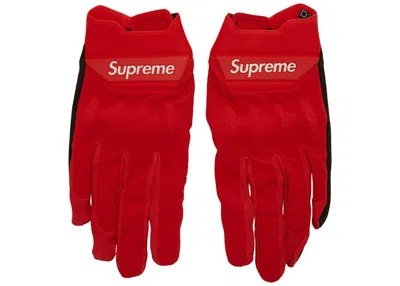 Pre-owned Supreme Fox Racing Bomber Lt Gloves In Red