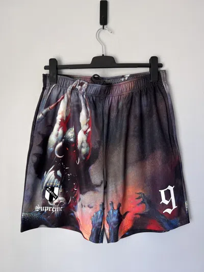 Pre-owned Supreme Frank Frazetta Death Dealer Soccer Shorts In Multi