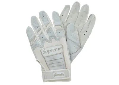 Pre-owned Supreme Franklin Cfx Pro Batting Glove In White