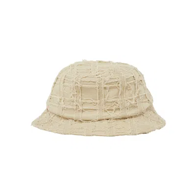 Pre-owned Supreme Frayed Patchwork Denim Crusher 'natural' | Cream | Men's Size S/m