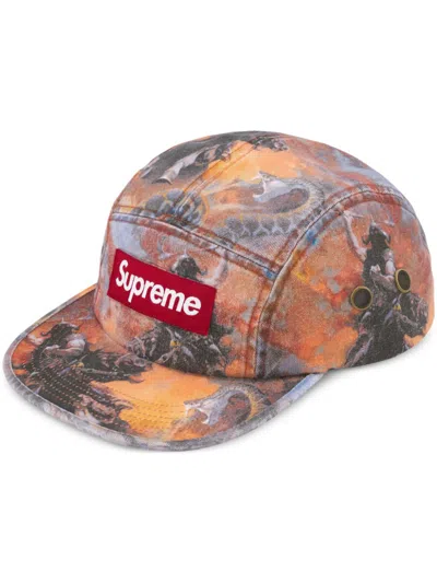 Supreme Frazetta Camp Baseball Cap In Orange