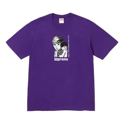 Supreme Freaking Out T-shirt 'purple' In Blue