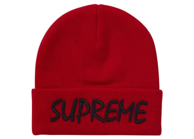 Pre-owned Supreme Ftp Beanie In Red
