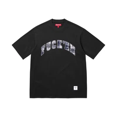 Pre-owned Supreme Fuck Em Plaid Short-sleeve Top 'black' | Men's Size M