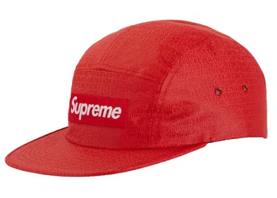 Pre-owned Supreme Fuck Everybody Jacquard Camp Cap In Red