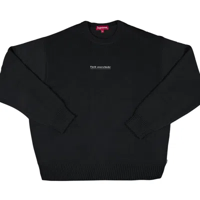 Pre-owned Supreme Fuck Everybody Sweater 'black' | Men's Size M