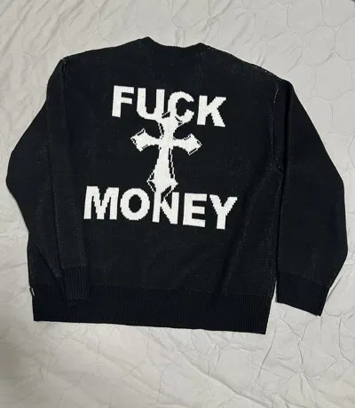 Pre-owned Supreme Fuck Money Sweater Medium Black