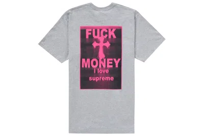 Pre-owned Supreme Fuck Money Tee Heather Grey