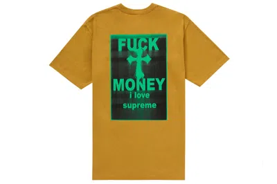 Pre-owned Supreme Fuck Money Tee Mustard