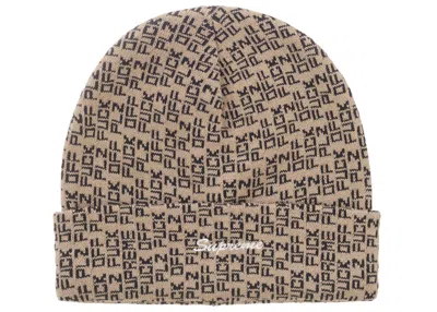 Pre-owned Supreme Fuck Off Beanie In Tan