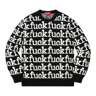 Pre-owned Supreme Fuck Sweater 'black' | Men's Size L