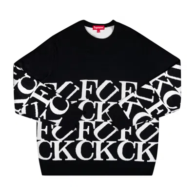 Pre-owned Supreme Fuck Sweater 'black' | Men's Size L