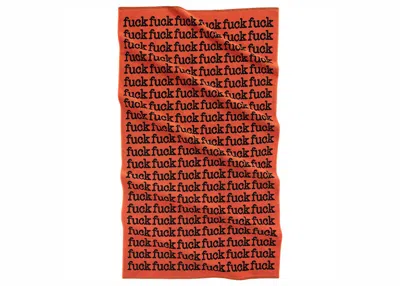 Pre-owned Supreme Fuck Towel In Orange