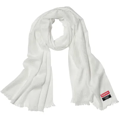 Pre-owned Supreme Fuck Wool Scarf In White