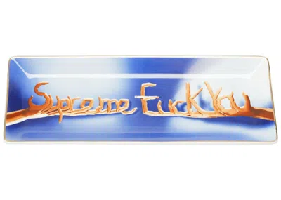 Pre-owned Supreme Fuck You Tray In Blue