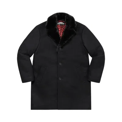 Pre-owned Supreme Fur Collar Car Coat 'black' | Men's Size L