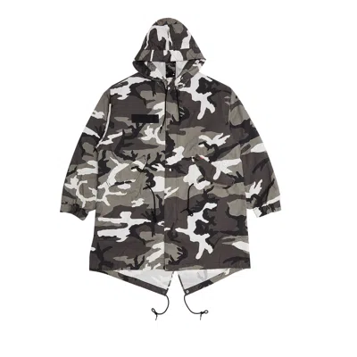 Pre-owned Supreme Futura Fishtail Parka 'snow Camo' In White