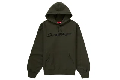 Pre-owned Supreme Futura Hooded Sweatshirt Dark Olive