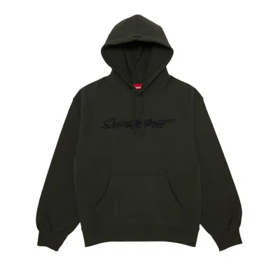 Pre-owned Supreme Futura Hooded Sweatshirt 'dark Olive' In Green