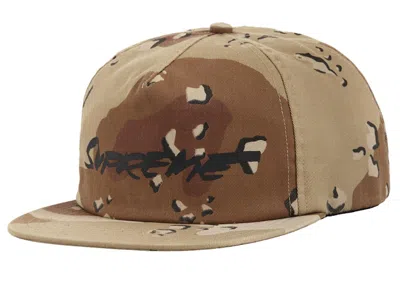 Pre-owned Supreme Futura Logo 5panel In Chocolate Chip Camo In Brown