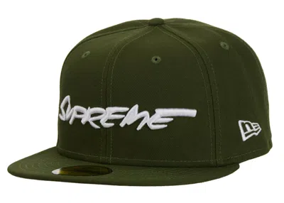 Pre-owned Supreme Futura New Era 59fifty Fitted Hat In Olive In Green