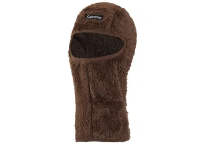 Pre-owned Supreme Fuzzy Balaclava In Brown