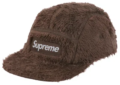 Pre-owned Supreme Fuzzy Camp Cap In Brown