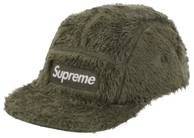 Pre-owned Supreme Fuzzy Camp Cap In Moss In Green