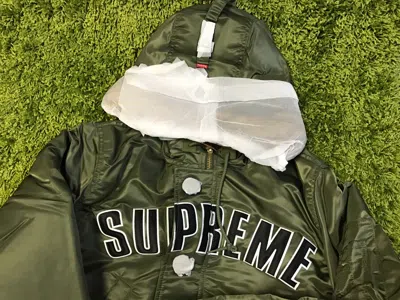 Pre-owned Supreme F/w 2016 Arc Logo N-3b Parka Jacket Box Logo Sage Green S M L