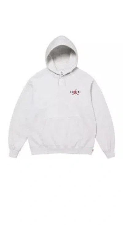 Pre-owned Supreme F/w 2024  Jordan Hoodie Sweatshirt Ash Grey Size Large In Hand, Ships Now In Green
