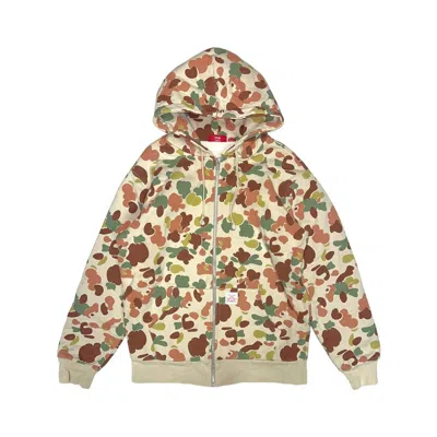 Pre-owned Supreme Fw09 Duck Camo Thermal Zip Up Hoodie In Multicolor
