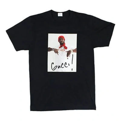 Supreme Fw16 Gucci Mane Tee Black Character Printing Short Sleeve Unisex