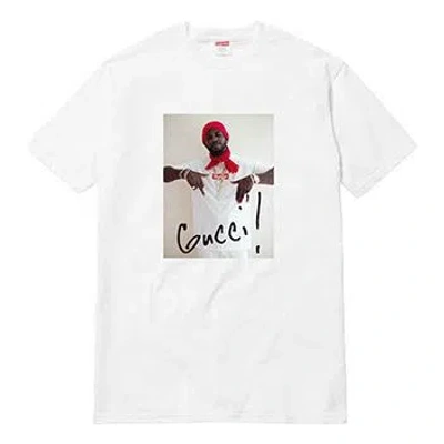 Supreme Fw16 Gucci Mane Tee White Character Printing Short Sleeve Unisex