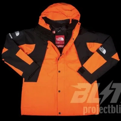 Pre-owned Supreme Fw16  The North Face Mountain Light Jacket Orange Size L Large Tnf 2016