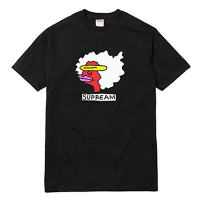 Supreme Fw17 Gonz Tee Black Sausage Mouth Cartoon Short Sleeve Unisex