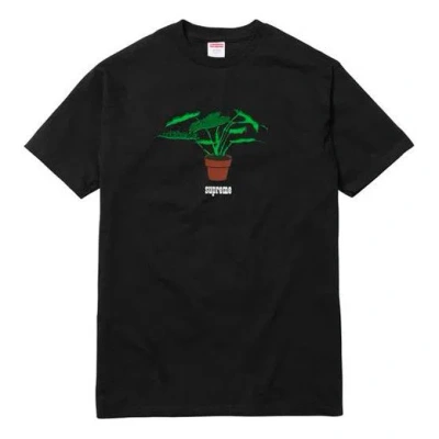 Supreme Fw17 Plant Tee Pale Black Bonsai Printing Short Sleeve Unisex
