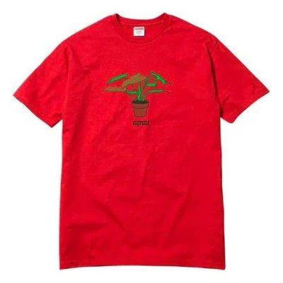 Supreme Fw17 Plant Tee Pale Red Bonsai Printing Short Sleeve Unisex