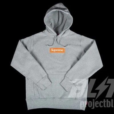 Pre-owned Supreme Fw17  Box Logo Hooded Sweatshirt Hoodie Grey Size S Small 2017 In Gray
