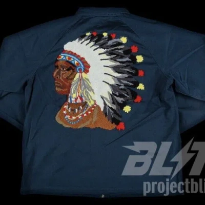 Pre-owned Supreme Fw17  Chief Harrington Jacket Light Navy Size Xl 2017