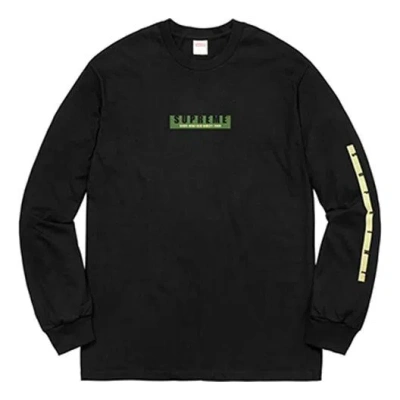 Supreme Fw18 1994 L/s Tee Black Chest Long Sleeves Unisex