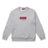Supreme Fw18 Box Logo Crewneck Ash Grey Classic Round Neck Pullover Unisex Gray