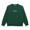 Supreme Fw18 Box Logo Crewneck Dark Green Classic Round Neck Pullover Unisex