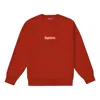 Supreme Fw18 Box Logo Crewneck Rust Classic Round Neck Pullover Bogo Unisex Red